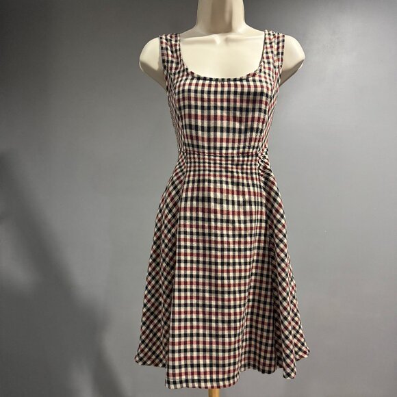 Harlow Plaid Fit & Flare Dress – Size Small - Picture 1 of 1